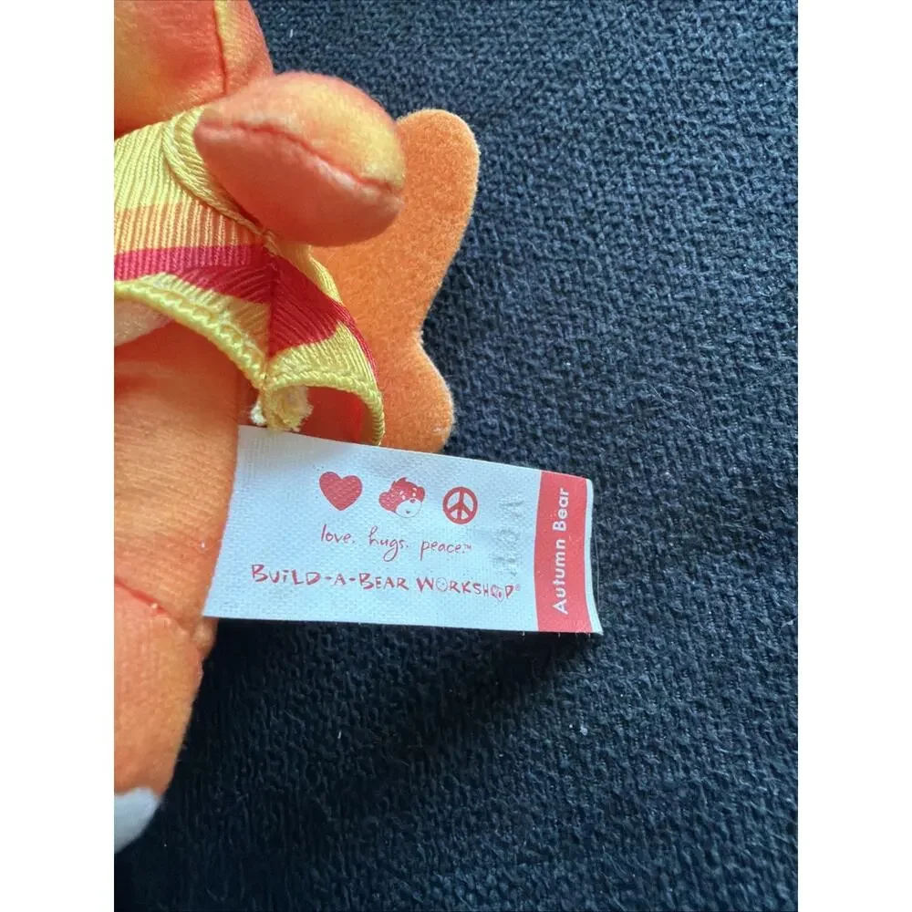 Mini Build A Bear Autumn Bear Orange Plush Super Cute McDonald’s 5”